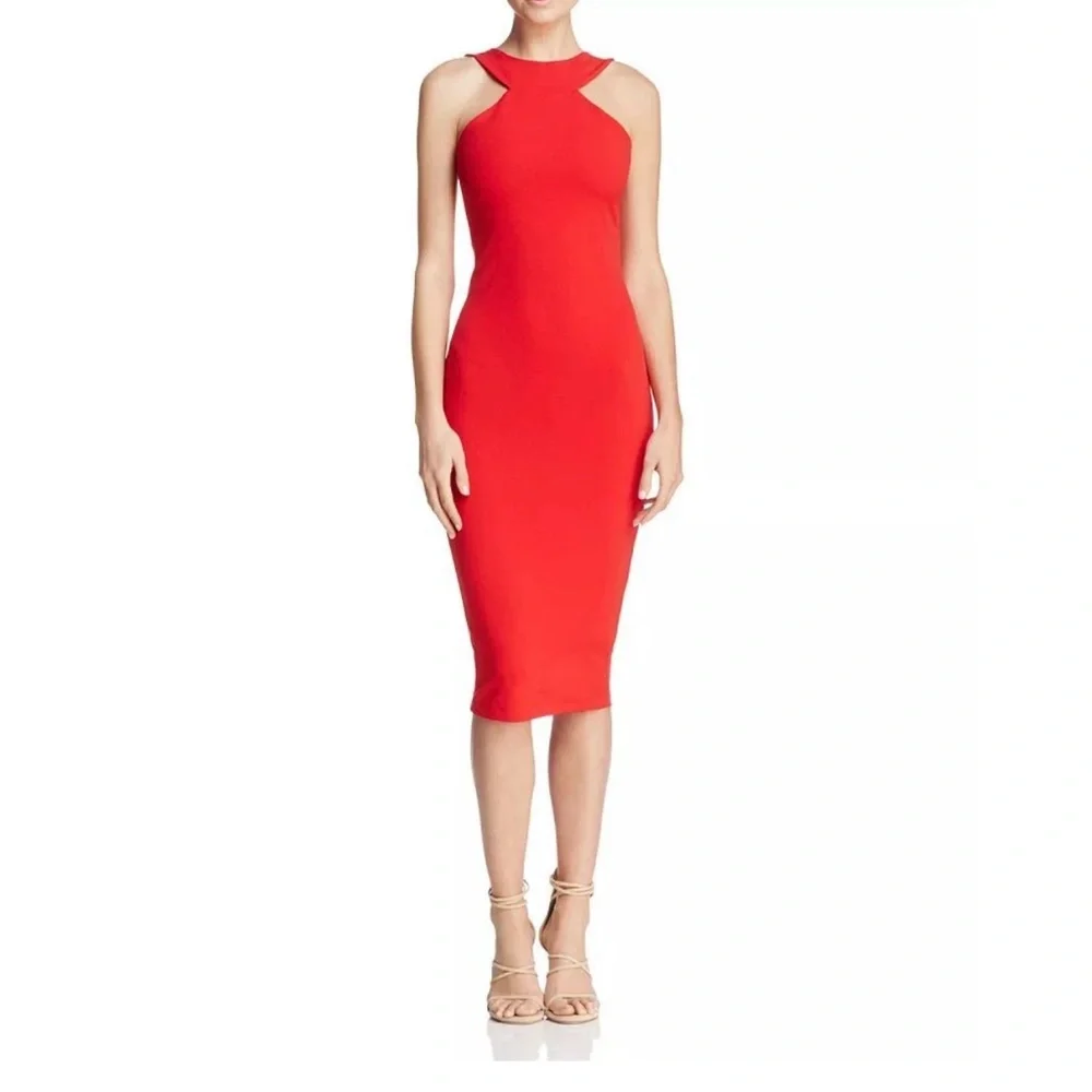 Nookie Striking Red Midi Dress - Picture 2 of 9
